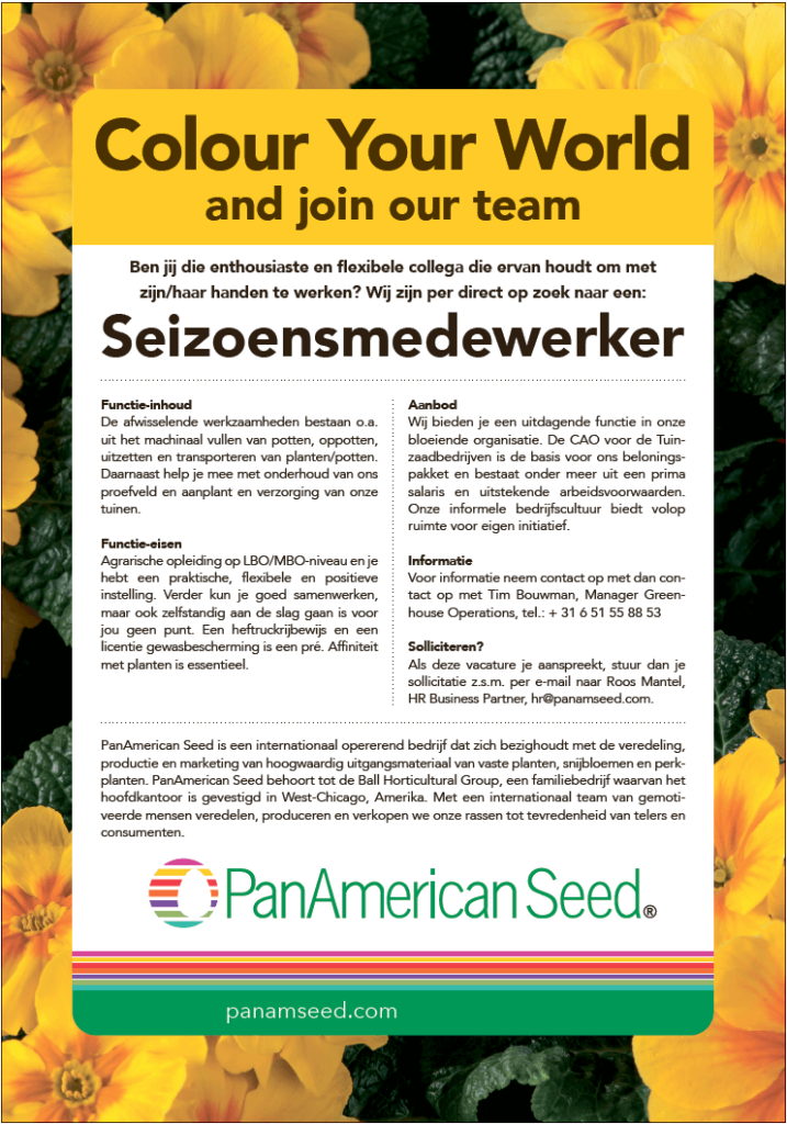 Pan American Seed vacature
